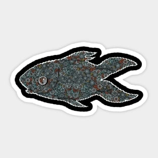 Steampunk Fishing Gear Sticker